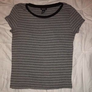 grey striped ribbed tee